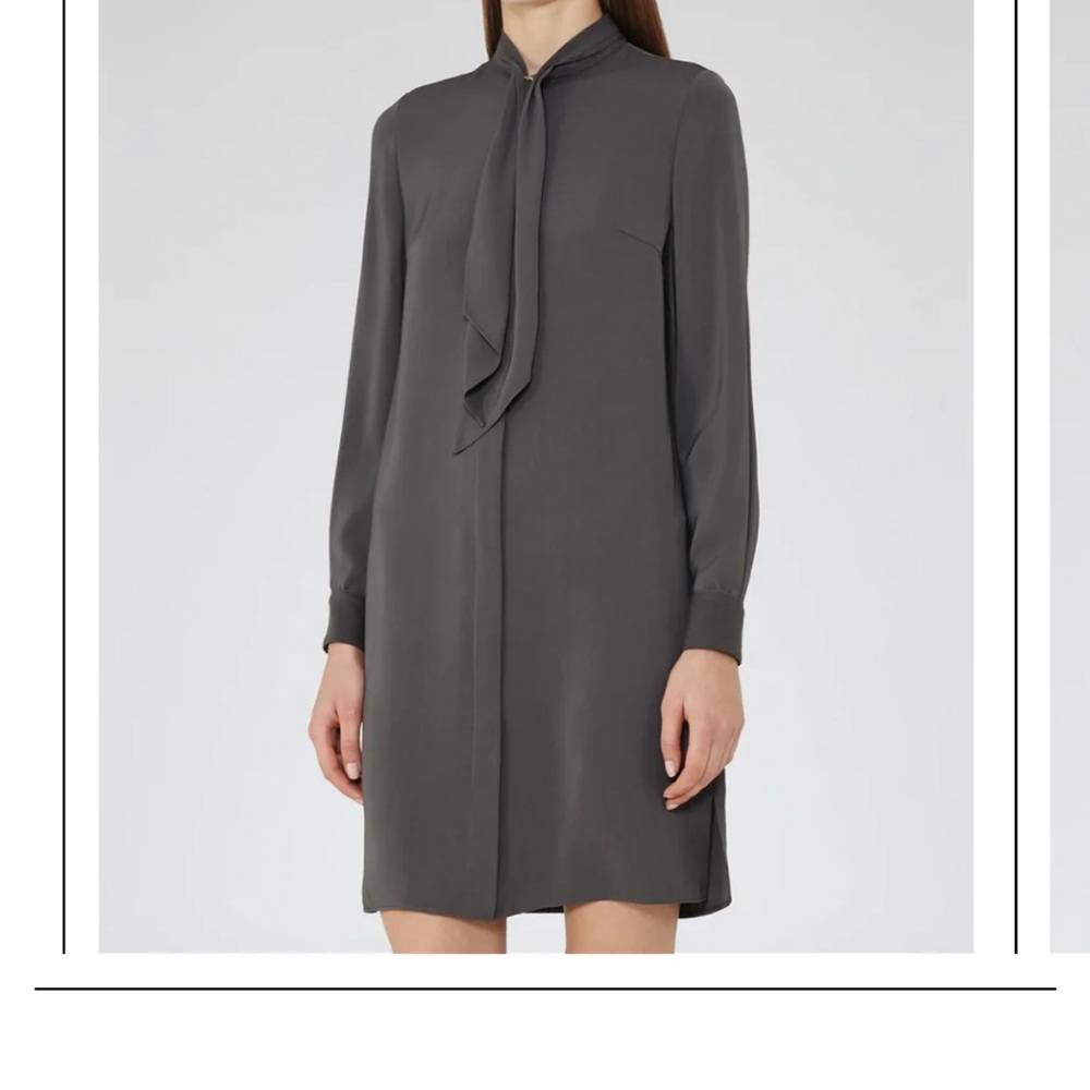 Reiss Hue Shift Shirt Dress - Grey Green